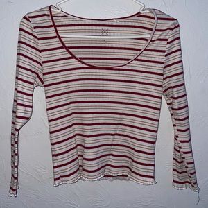 Medium Striped Pacsun Basics Mid Sleeve Shirt
